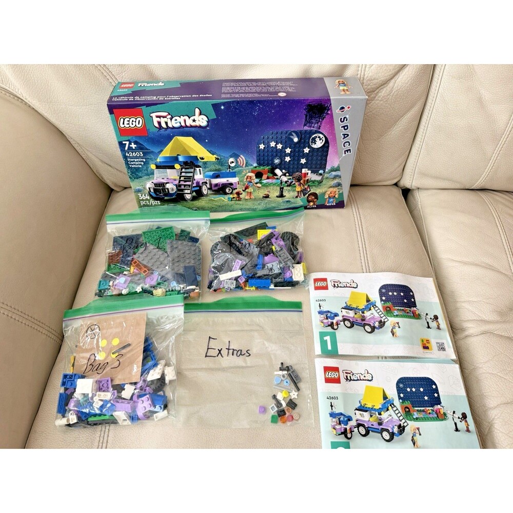 Lego Friends Stargazing Camping Vehicle Age 7+ with Box COMPLETE USED 42603